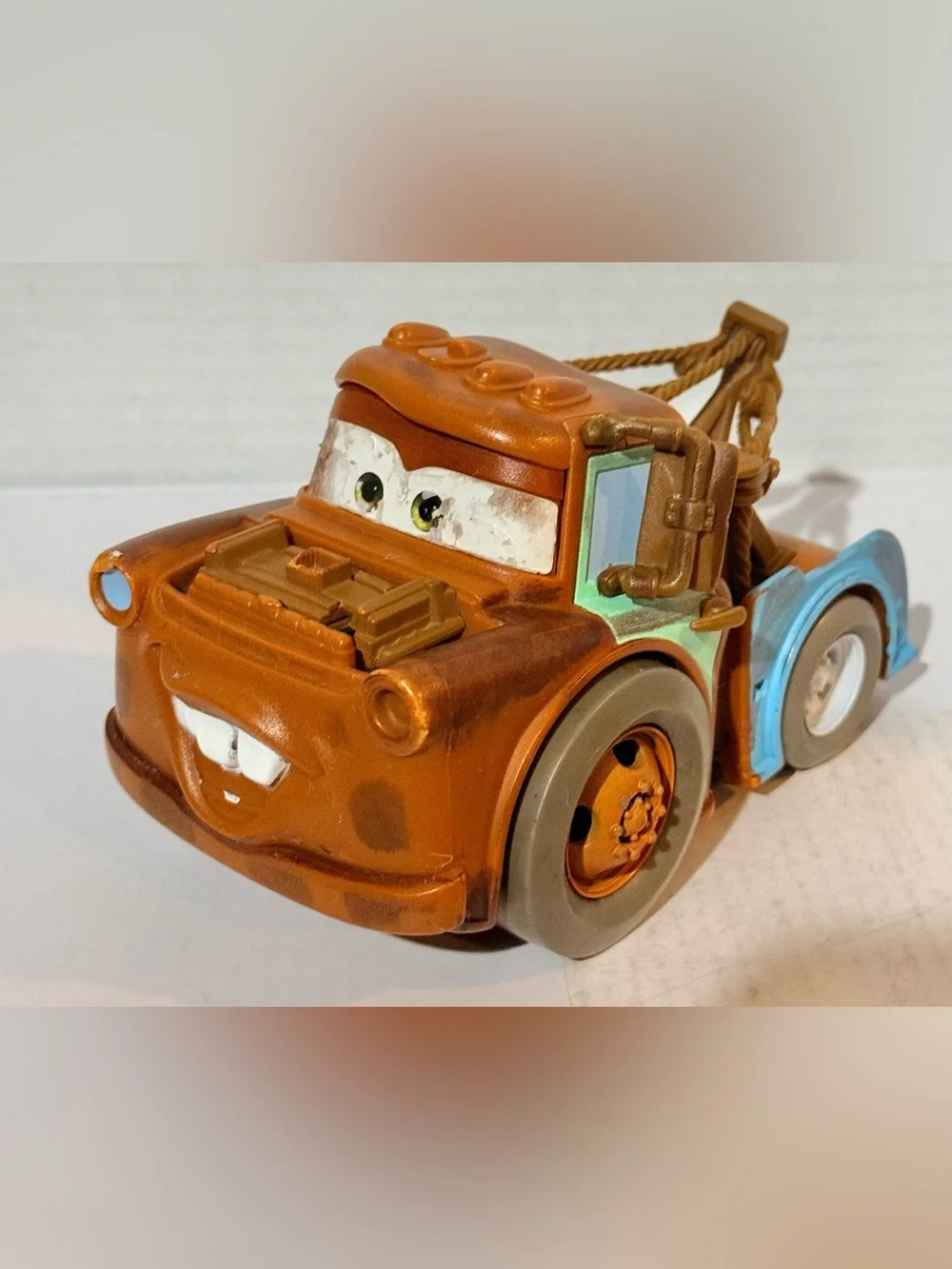 Disney Pixar Cars Tow Mater Pull Back Truck Reverse ⭐️Pre-Used Fair⭐️
